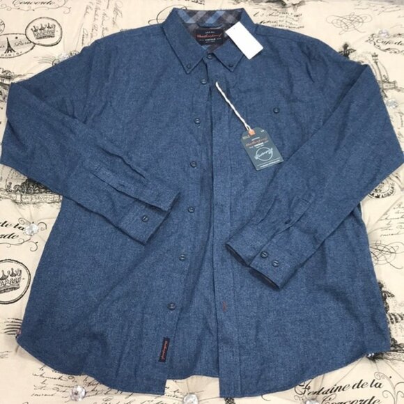 Weatherproof Solid Flannel Long Sleeve Shirt - Picture 3 of 5